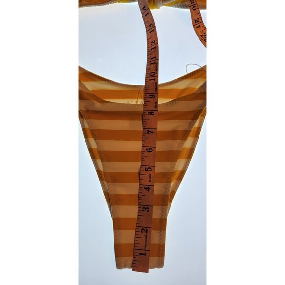 SAME LOS ANGELES Set 2pc Bikiny Swim Top Large Bottom High Weist Knotted Bandeu - Picture 6 of 11